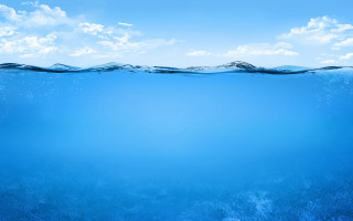 Blue ocean clouds waves beach - a blue ocean free wallpaper