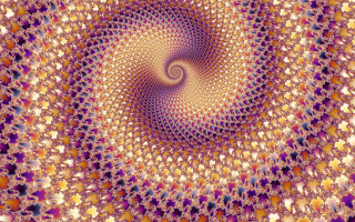 Spiral purple yellow center circles - image of a spiral design free wallpaper