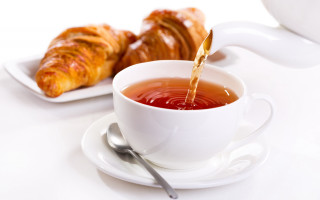 Tea pour croissants morning photorealism - delaunay free wallpaper