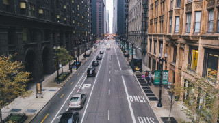 City street cars people bridge - the sidewalk free wallpaper