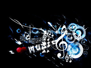Music note notes heart side - a red heart free wallpaper