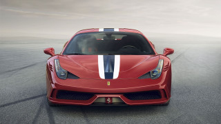 Red sports car track white - the front of its free wallpaper