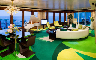 Living room piano ocean window - a large window free wallpaper