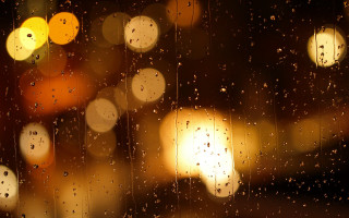 Rainy night city aurora moon - art photography free wallpaper