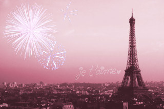 Pink eiffel tower fireworks paris - constanceanne parker free wallpaper