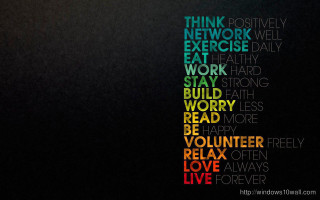 Think about it multilingual colorful - figurativism free wallpaper