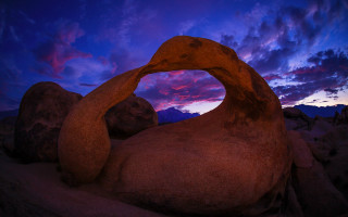 Rock formation purple sky sunset - sunset free wallpaper