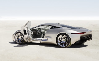 Silver sports car open doors 4 - xf iq4 free wallpaper