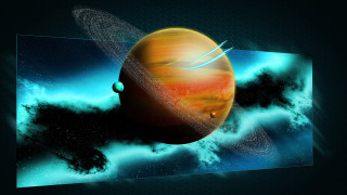 Planet ring star background space 2 - a picture of a planet free wallpaper