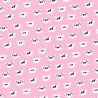 Pink background skulls crossbones pattern - net art free wallpaper