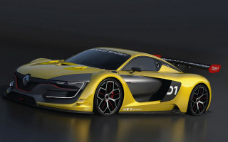 Yellow sports car black stripe 10 - concept design free wallpaper