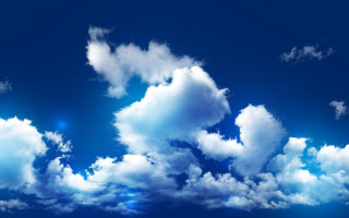 Blue sky clouds plane sun 4 - free sky wallpaper