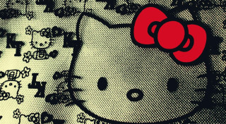 Hello kitty red bow black - pop surrealism free wallpaper