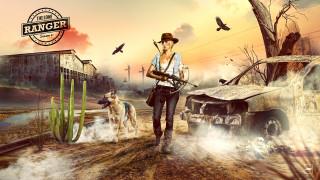 Desert military man dog cactus - a man free wallpaper