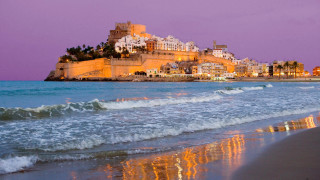 Beach island night people autumn - a small island in the background free wallpaper