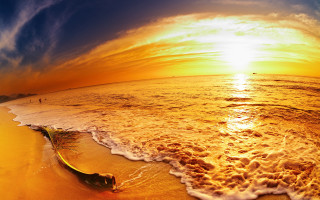 Surfboard beach sunset ocean people - a surfboard free wallpaper