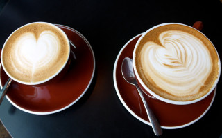 Coffee hearts stilllife morning delaunay - two cup of coffee free wallpaper