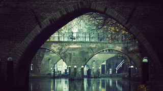 Bridge clocktower building cityscape fence - a balcony free wallpaper