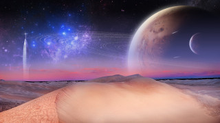 Distant planet star space art 2 - a distant planet free wallpaper