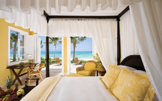 Canopy bed ocean view dreamy - dreamy free wallpaper