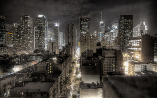 City skyline night lights tall 4 - tall building free wallpaper