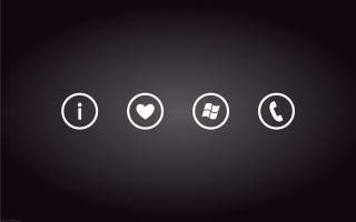 Black white phone heart gradient - purism free wallpaper
