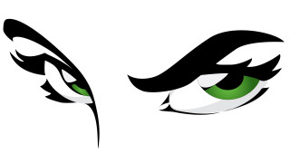 Green eye black white lines - line free wallpaper