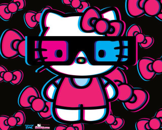 Hello kitty hearts sunglasses pop - a pop art painting free wallpaper