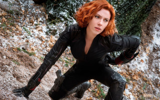 Woman black suit rock wall - avgust černigoj free wallpaper