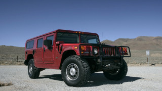 Red jeep desert mountains blue - edi rama free wallpaper