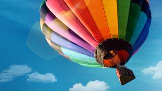 Colorful hot air balloon blue 8 - hot free wallpaper
