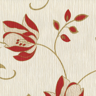 Red white flower gold arts - free minimalism wallpaper
