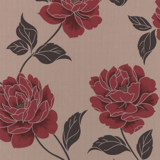 Red flower beige background leaves - a beige background free wallpaper