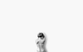 Woman corset back hand hip - against free wallpaper