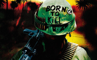 Man green helmet gun palm - movie poster free wallpaper