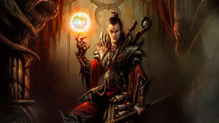 Man red orb dark demon - orb free wallpaper