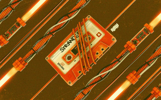 Orange tapes pattern arrangement group - a group free wallpaper