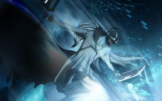 Woman sword dark room blue - baiōken eishun free wallpaper for desktop