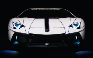 White sports car blue lights 2 - amédée ozenfant free wallpaper