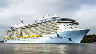 Cruise ship cloudy sky deck - international typographic style free wallpaper