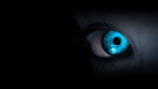 Blue eye glow gothic 3d - realistic eye free wallpaper