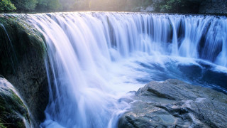 Waterfall large water flowing rock - anthony s waters free wallpaper