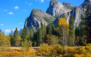 Mountain range forest river autumn - free autumn wallpaper for desktop