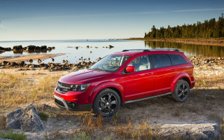 Red suv beach water rocks - the distance free wallpaper for desktop