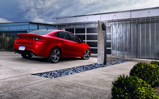 Red car building sky clouds - xf iq4 free wallpaper