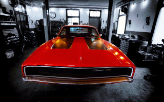 Red car garage man doorway - the doorway free wallpaper