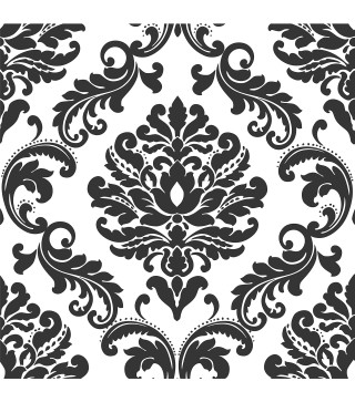 Black white damask wallpaper pattern 2 - a flemish baroque free wallpaper