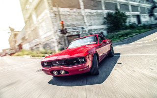 Red sports car street building 5 - farid mansour free wallpaper