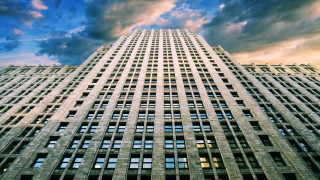 Tall building windows cloudy sky - architecture free wallpaper