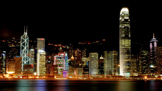 Cityscape night lights architecture ferriswheel - cui bai free wallpaper